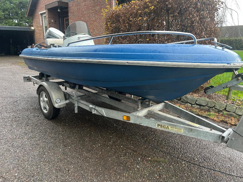 Jeanneau Cap 400 | Honda 8 PK | Trailer, Watersport en Boten, Ophalen, Overige materialen, Gebruikt, Tot 10 pk