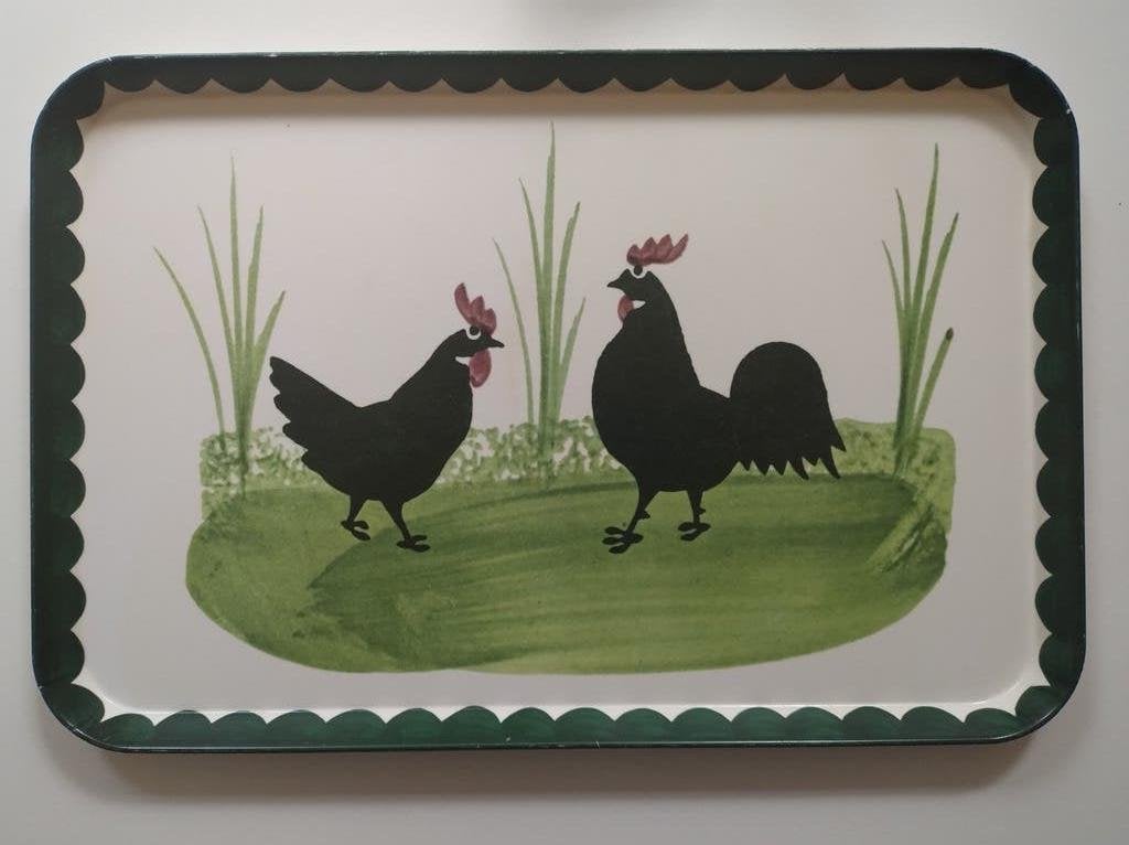 Vintage prachtig dienblad uit de jaren 60 van Zell Keramik, Ophalen of Verzenden, Huis en Inrichting