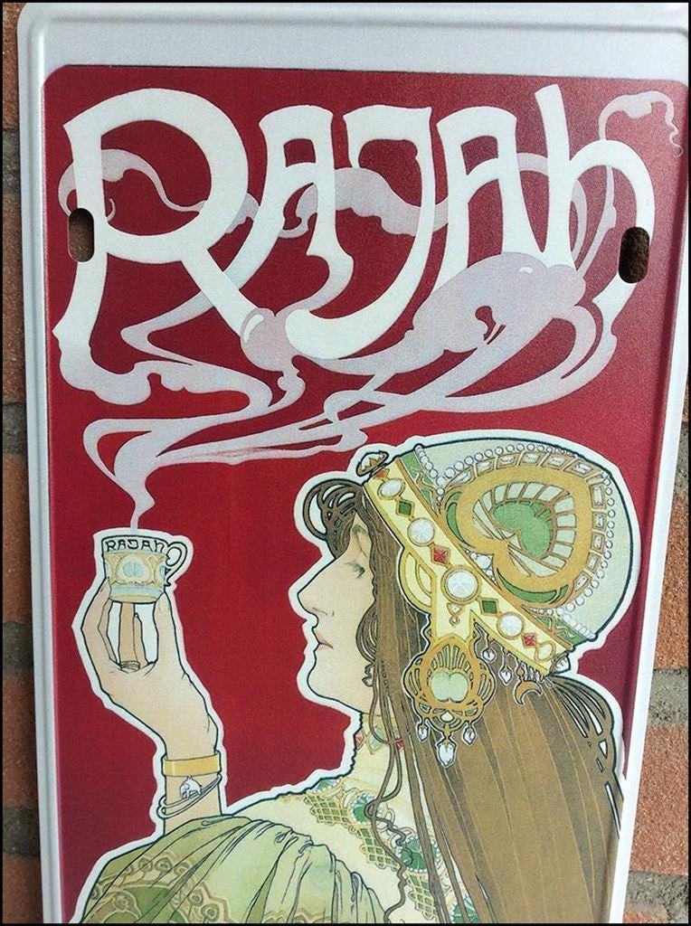 PRIVAT LIVEMONT RAJAH Jugendstil kunst Metalen wandbord, Verzenden