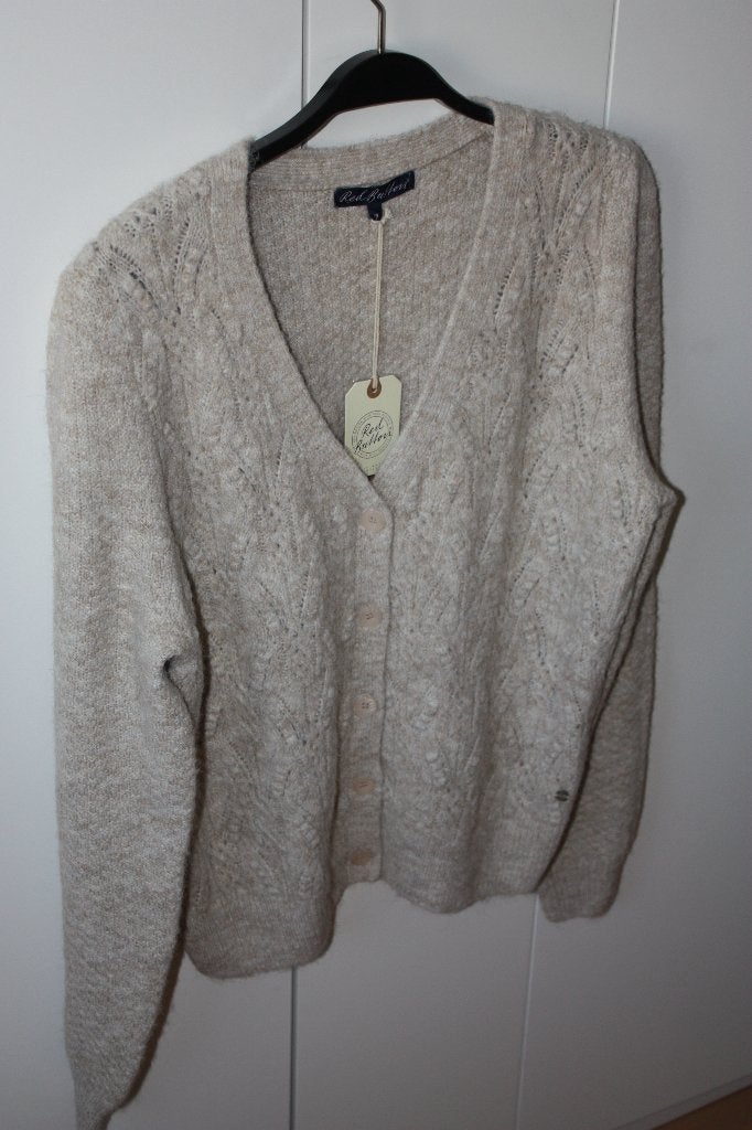 Red Button Cardigan Ajour Clay XL, Overige kleuren, Verzenden, Maat 46/48 (XL) of groter, Zo goed als nieuw