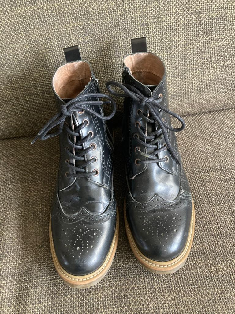 Bronx zwarte veterboots  41 gedragen nog netjes., Ophalen of Verzenden, Zo goed als nieuw, Zwart, Overige typen