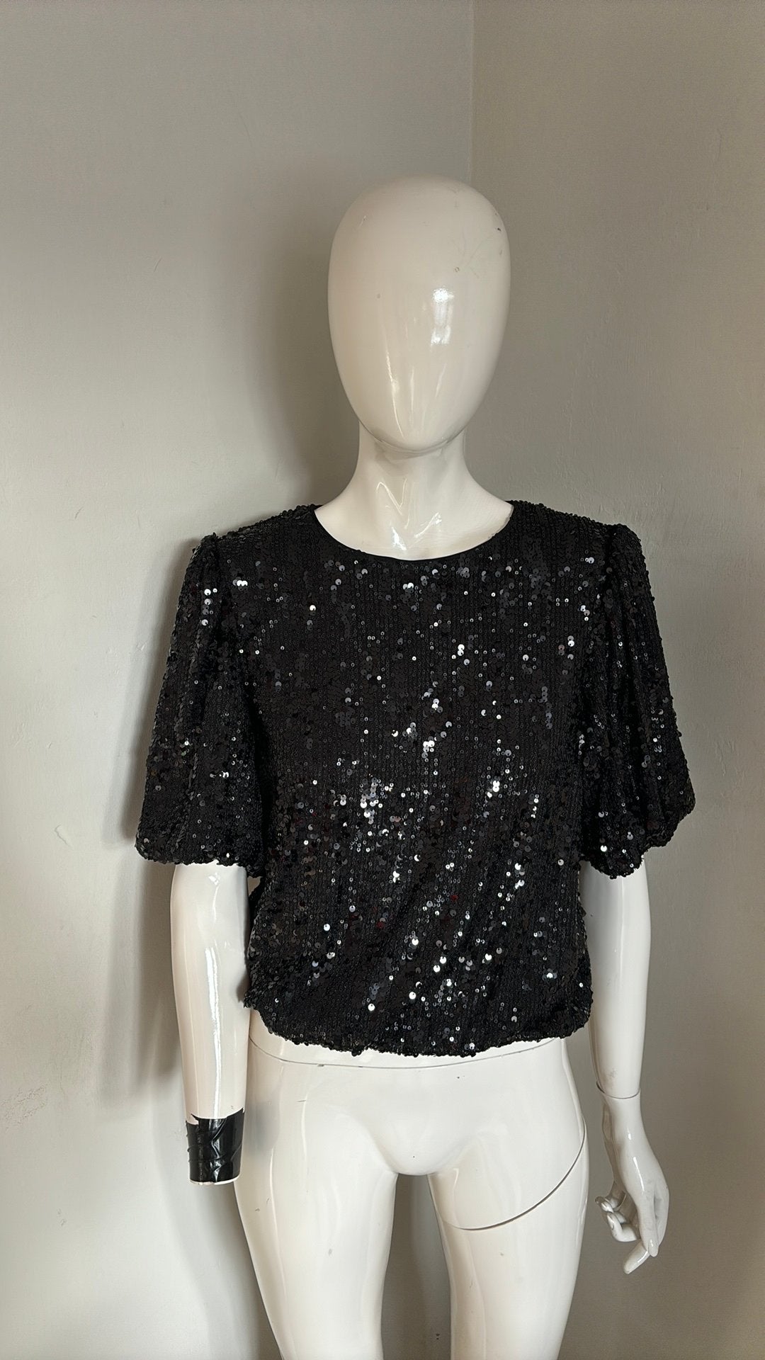 Costes glinsterende top maat S, Kleding | Dames, Ophalen of Verzenden, Zo goed als nieuw, Maat 38/40 (M), Zwart