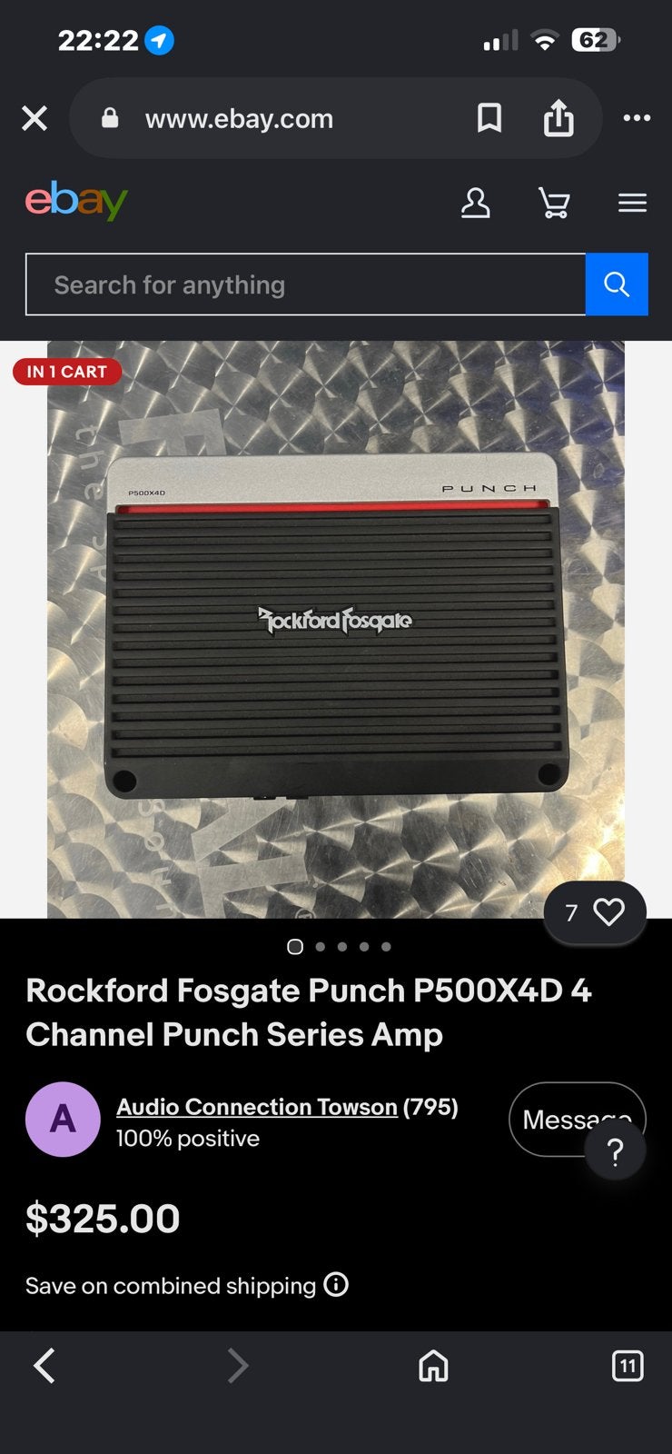 Rockford Fosgate Punch P500X4D 4-kanaals autoversterker, Ophalen of Verzenden, Zo goed als nieuw