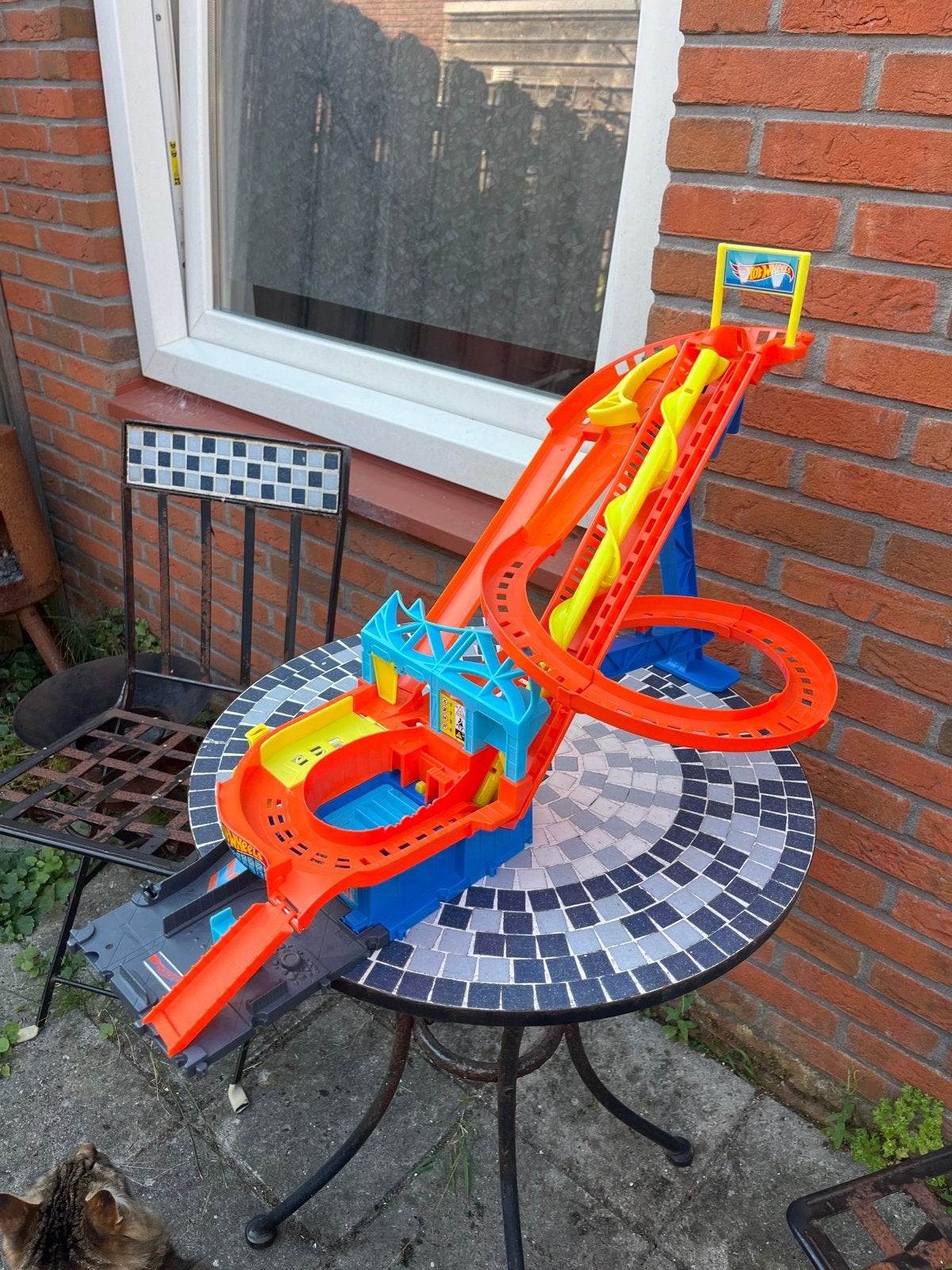 Elektrische Hot Wheels racebaan met booster, Ophalen, Gebruikt