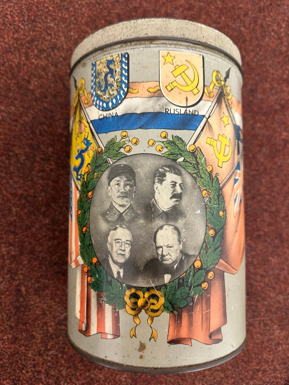 Historisch bevrijdingsblik uit 1945, Antiek en Kunst, Ophalen of Verzenden