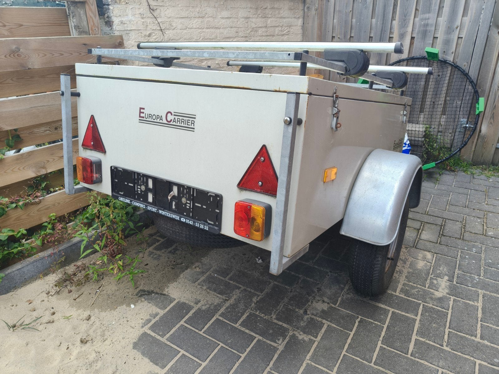 Europa carrier bagagewagen aanhanger, Caravans en Kamperen, Kampeeraccessoires, Gebruikt, Ophalen of Verzenden