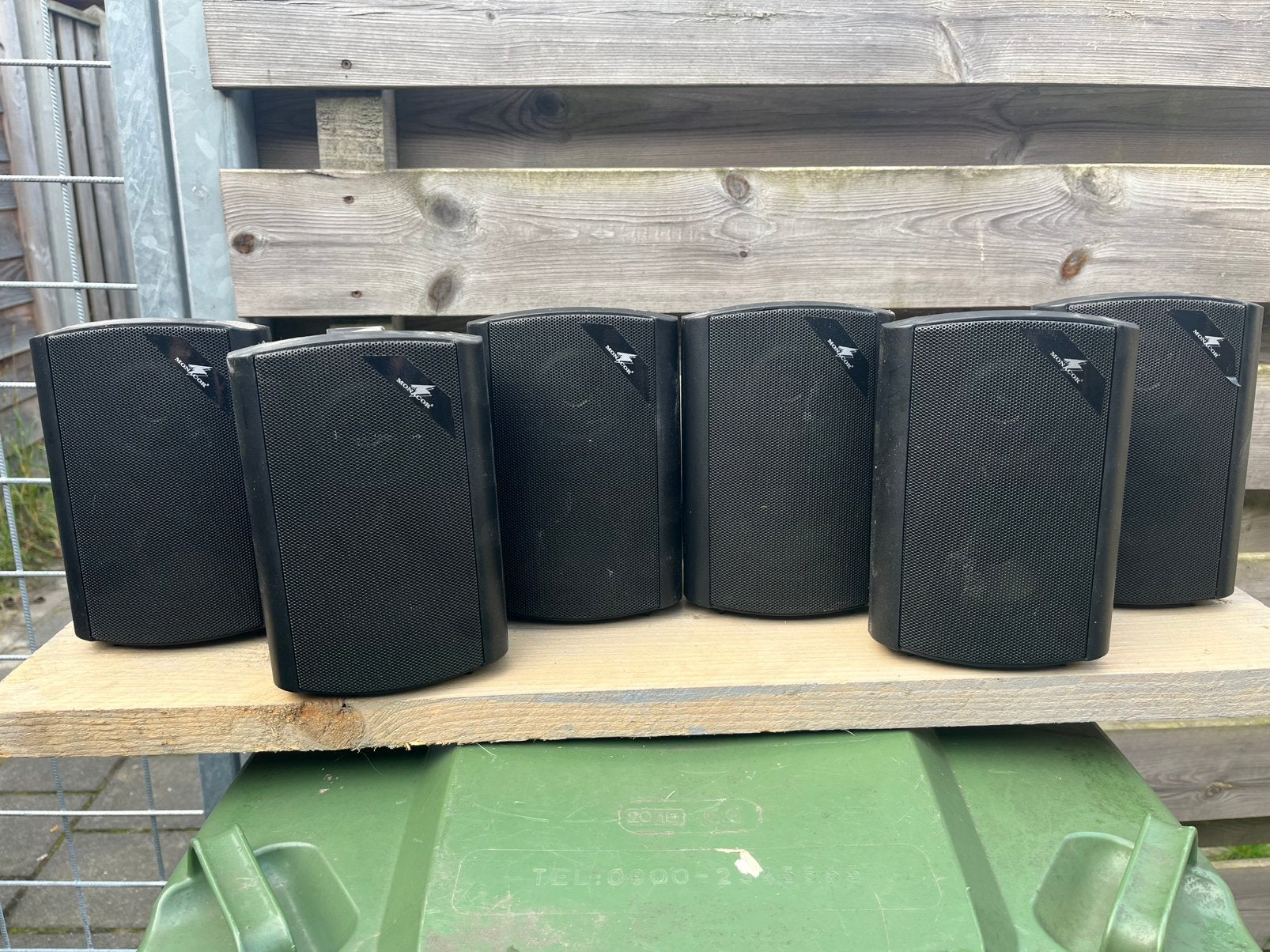 Monacor luidsprekers 6 stuks, Basreflex, Overige typen, Zo goed als nieuw, Minder dan 60 watt