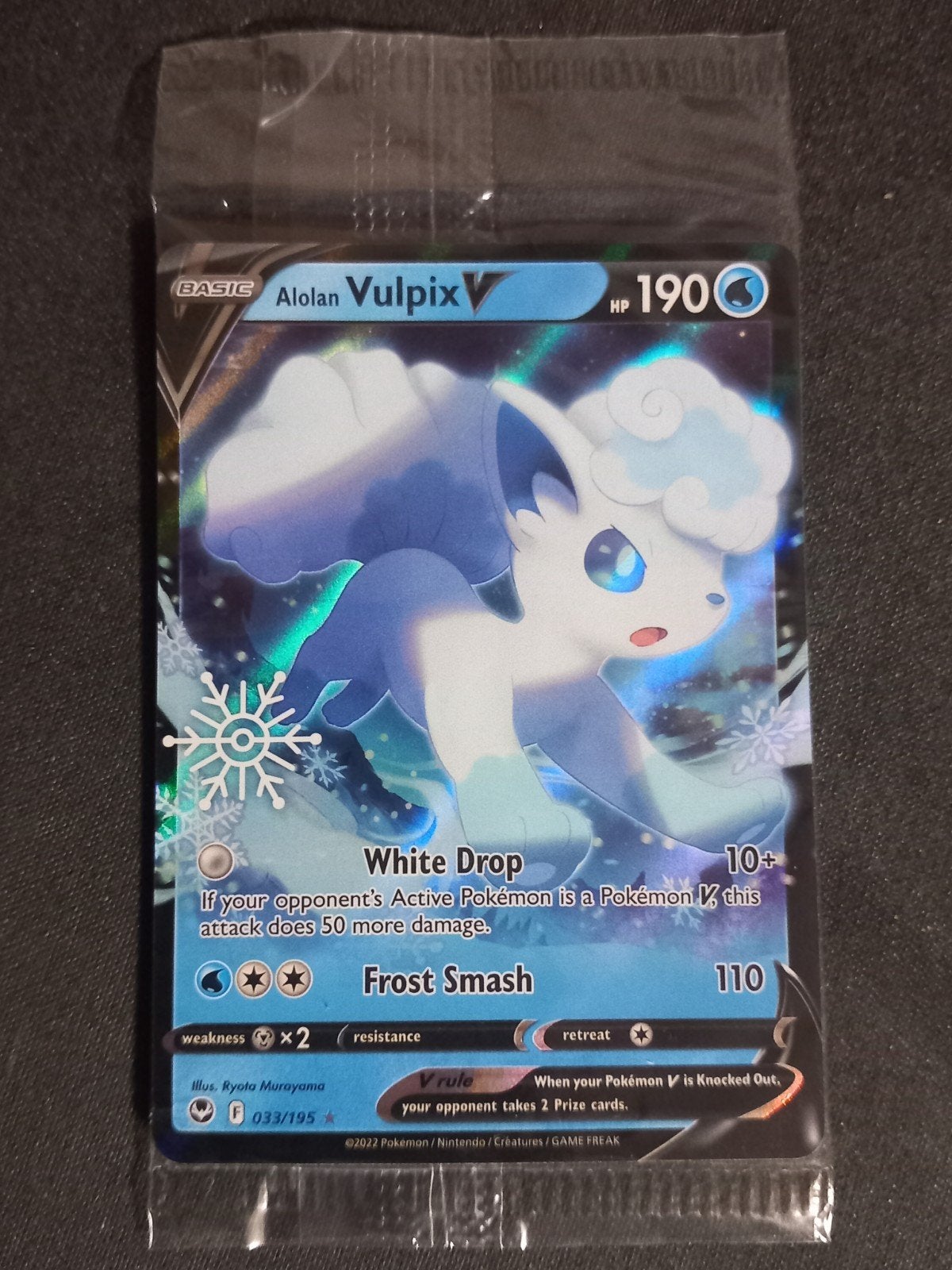 Alolan Vulpix V 033/195 Silver Temp Holiday Promo NM Sealed, Verzenden, Zo goed als nieuw, Losse kaart, Foil