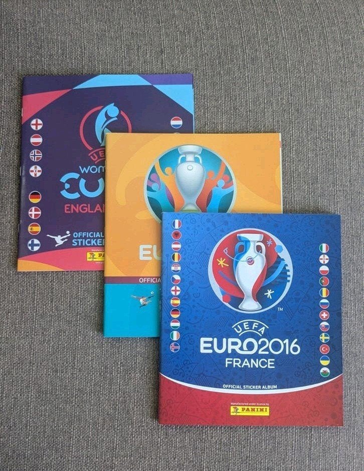 Panini lege EK albums / 2016, 2020 & women 2022, Ophalen of Verzenden, Zo goed als nieuw, Buitenlandse clubs, Poster, Plaatje of Sticker