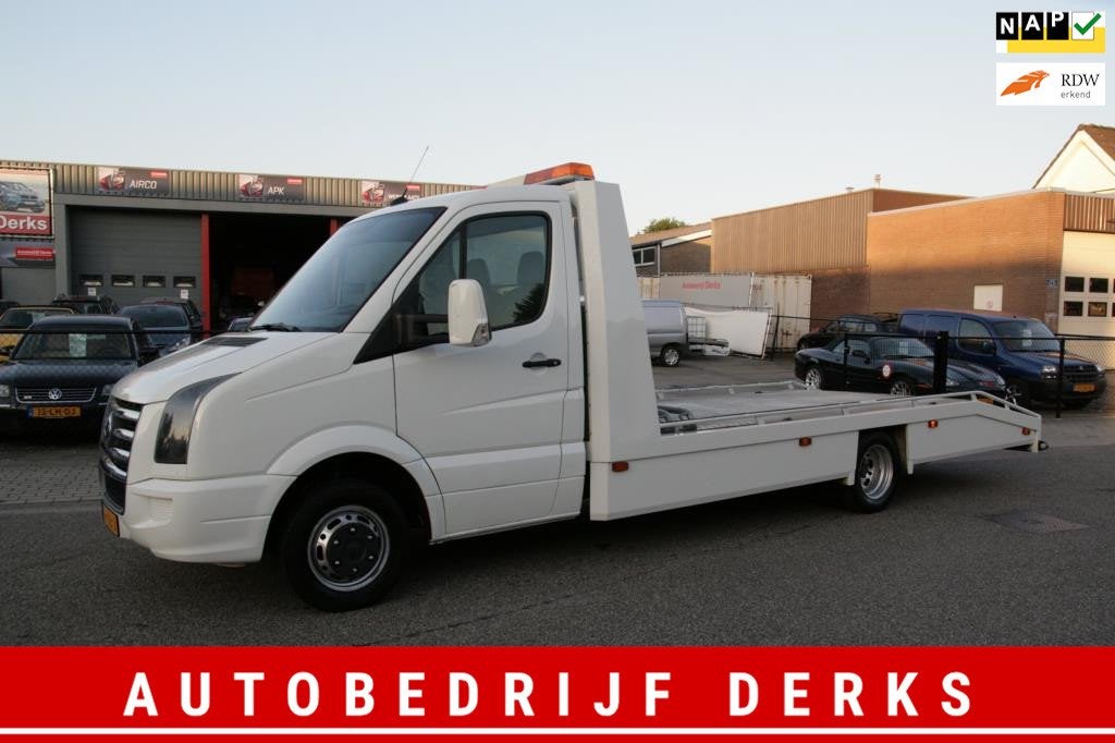 Volkswagen Crafter 2.5 TDI Lang 2007 Airco Navi Oprijwagen A, Gebruikt, Volkswagen, Wit, Origineel Nederlands
