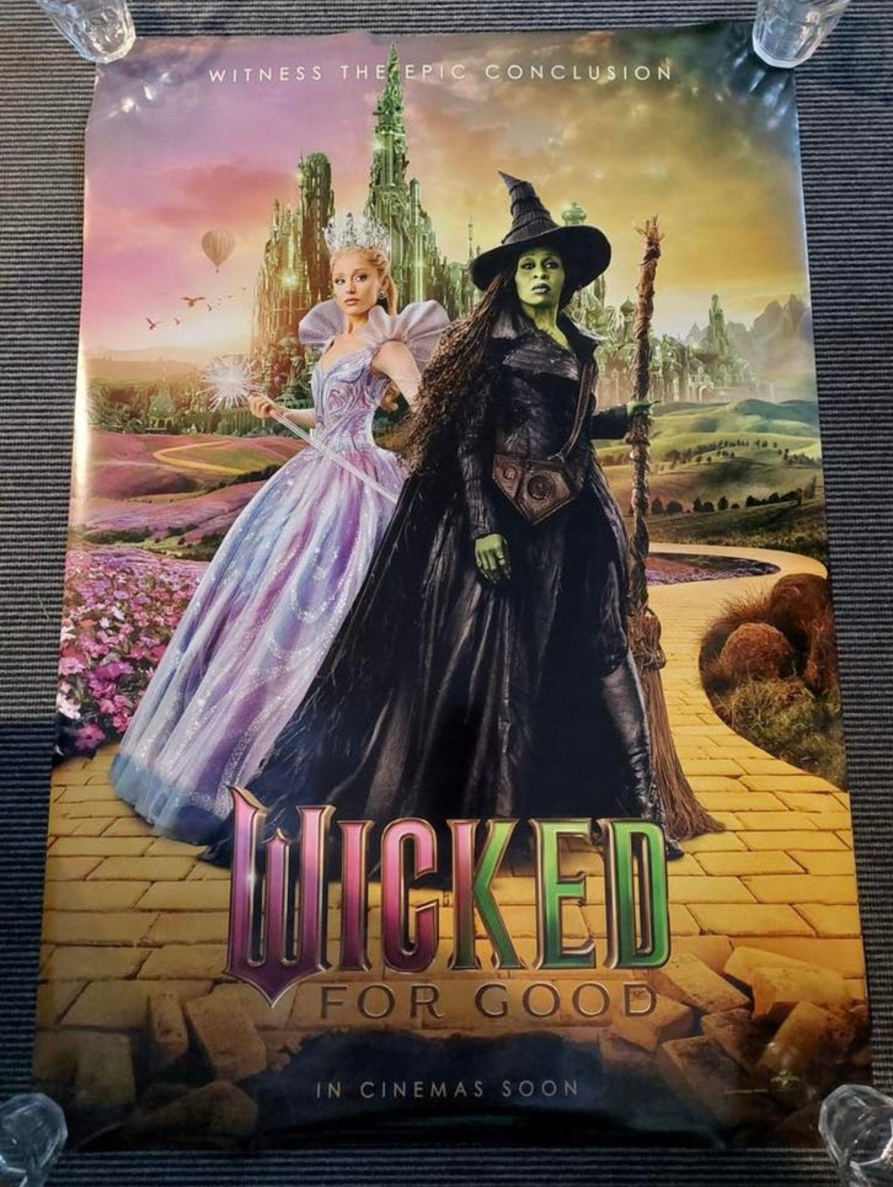 Filmposter Wicked biosoop 100 x 70 cm, Ophalen of Verzenden, Zo goed als nieuw, A1 t/m A3, Film en Tv