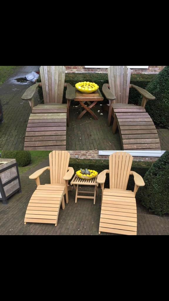 Teak tuinmeubels schoonmaken, Ophalen of Verzenden, Zo goed als nieuw
