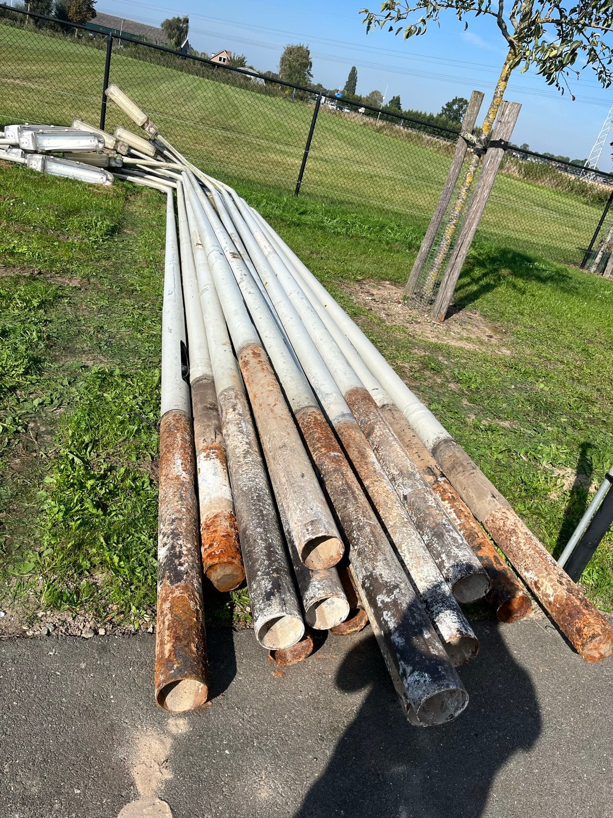 Lantaarnpaal 6 meter met armatuur compleet, Ophalen, Gebruikt, Staal, Overige typen