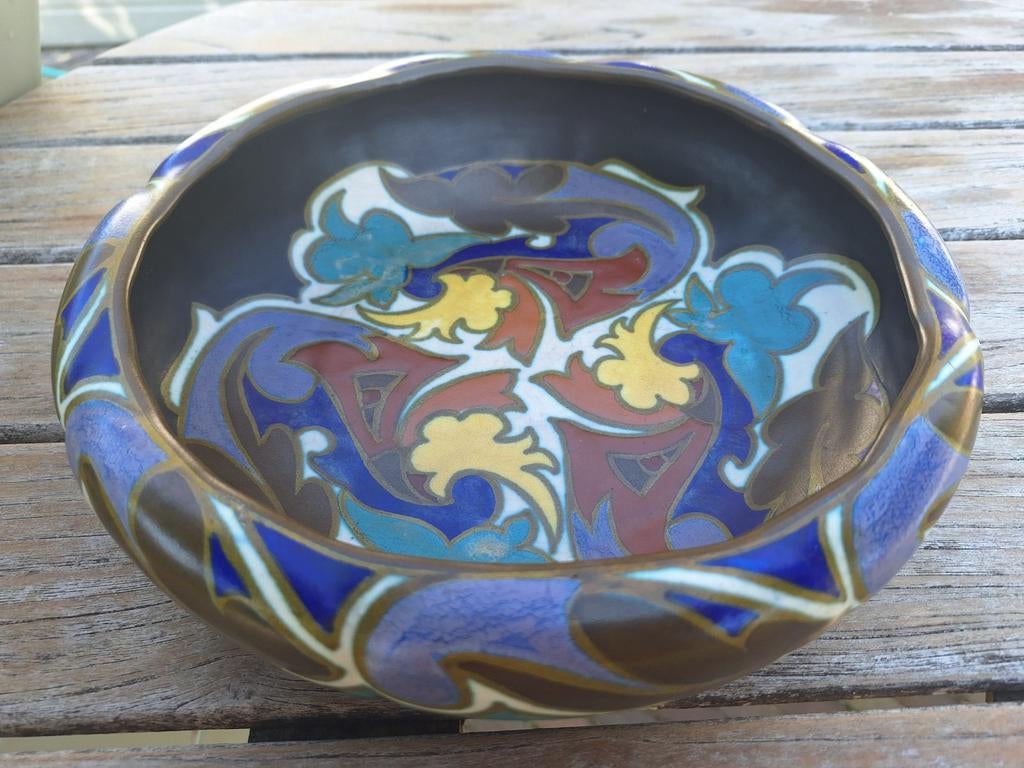 Gouda Plateel schotel uit 1928, Antiek en Kunst, Ophalen of Verzenden