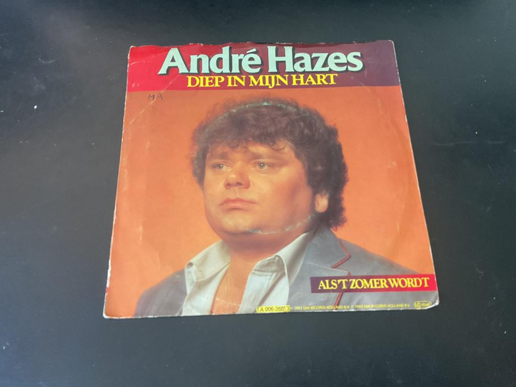 André Hazes - Diep in mijn hart Vinyl 7” Single, Ophalen of Verzenden, Gebruikt, 12 inch, Levenslied of Smartlap