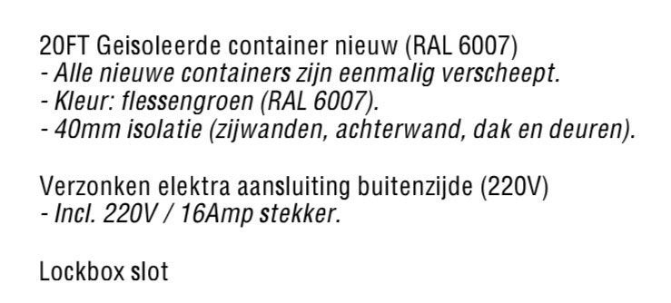 Geisoleerde opslagcontainer, Ophalen