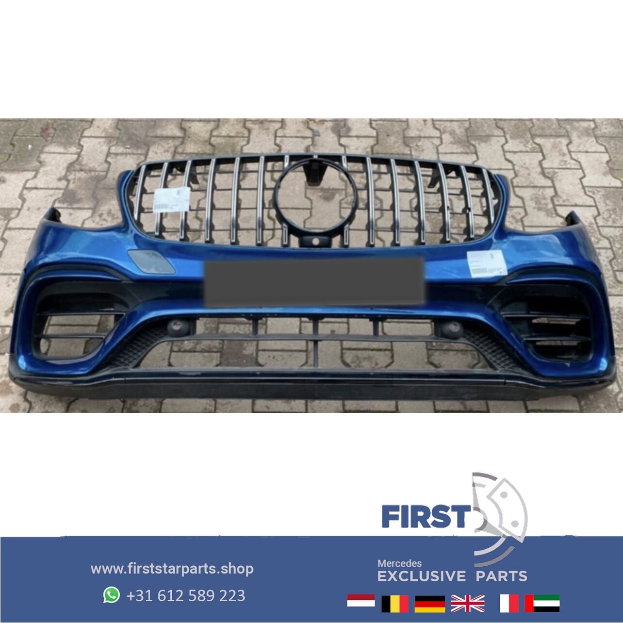 A2538854202 W253 C253 GLC63s AMG BUMPER Mercedes GLC 63 KLAS, Gebruikt, -, Voor, Ophalen of Verzenden