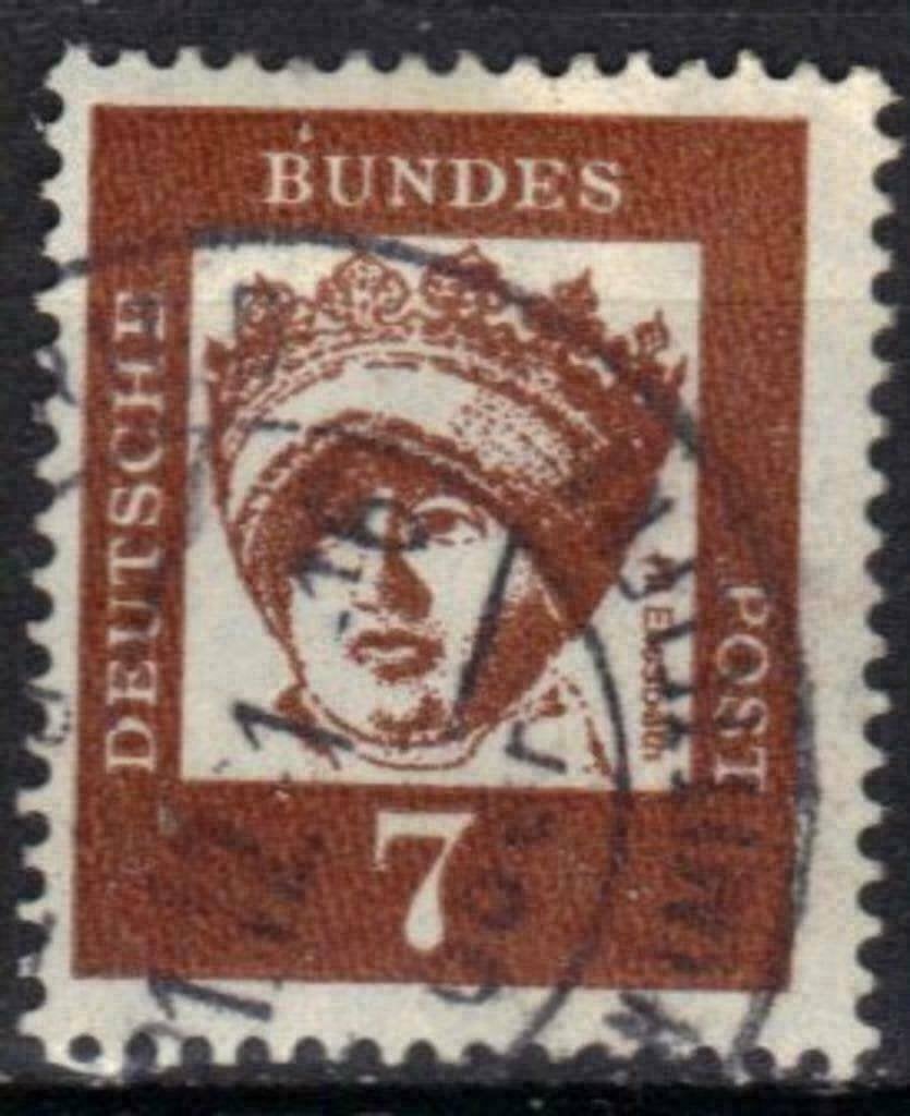 Duitsland Bundespost 1961-1964 - Yvert 221 - Beroemde D (ST), Verzenden, BRD, Gestempeld