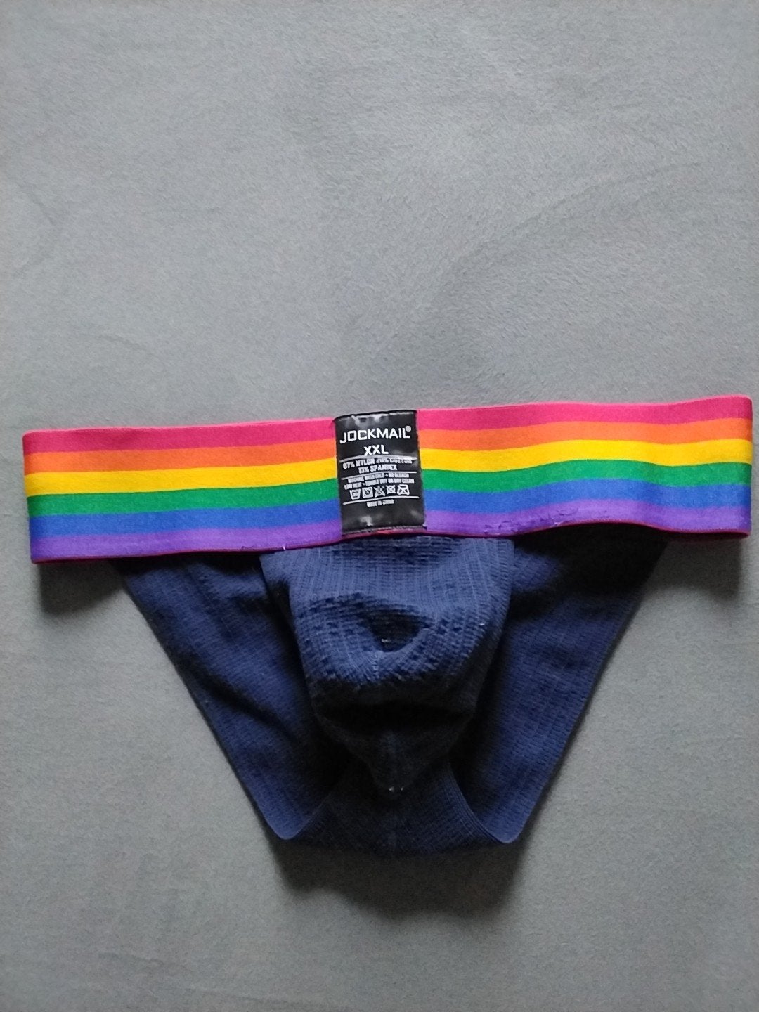 heren onderbroek ondergoed slip L blauw gay regenboog band, Ophalen of Verzenden, Blauw, Slip