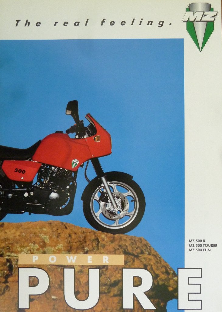 Folder MZ 500R/ 500 Tourer/ 500 Fun Power pure 1992, Ophalen of Verzenden, Overige merken