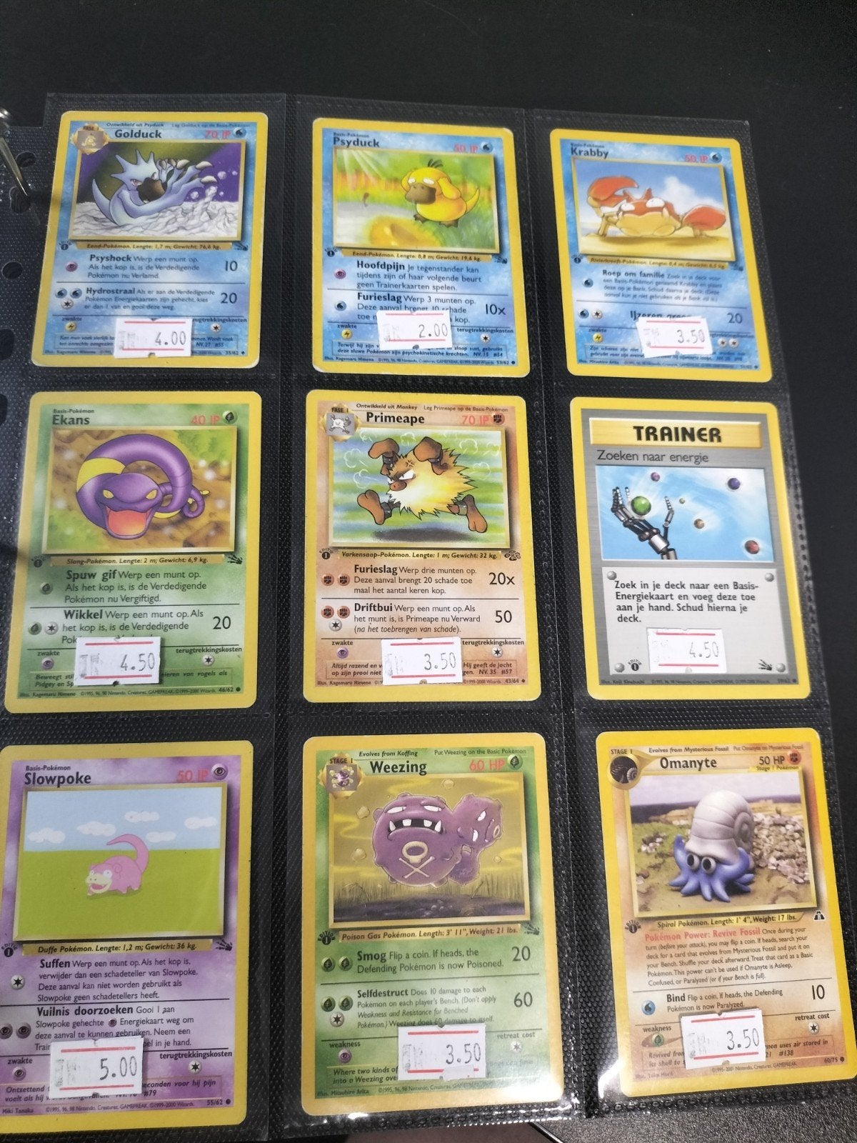 Pokémon First Edition Kaarten, Ophalen of Verzenden, Zo goed als nieuw, Meerdere kaarten