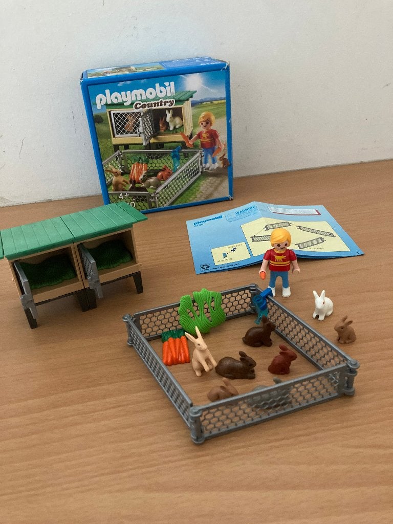 Playmobil Country Konijnenhok met Konijnen, Gebouw, Ophalen of Verzenden, Zo goed als nieuw, Country