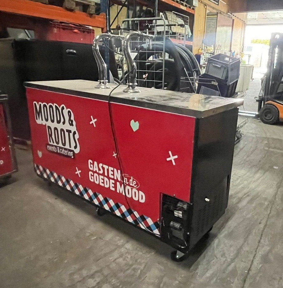 Fustenkoeling met tapinstallatie - 2-taps - 2x 50 L fusten, Ophalen, Gebruikt, Overige merken