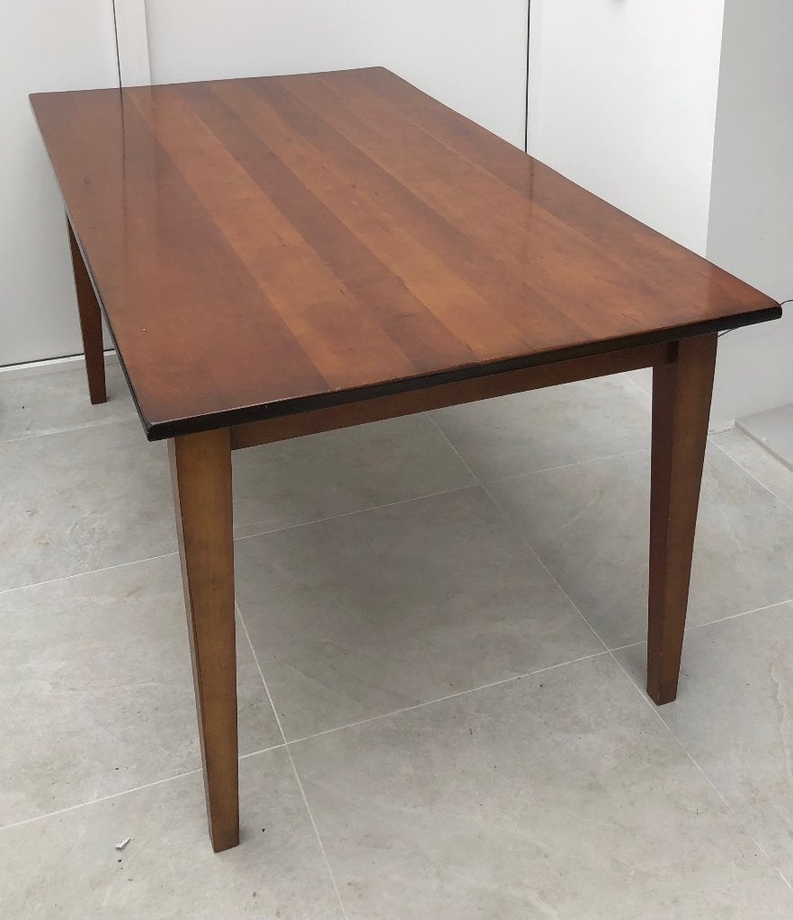 Eetkamertafel kersenhout met stoelen, Ophalen, Gebruikt, 50 tot 100 cm, 150 tot 200 cm