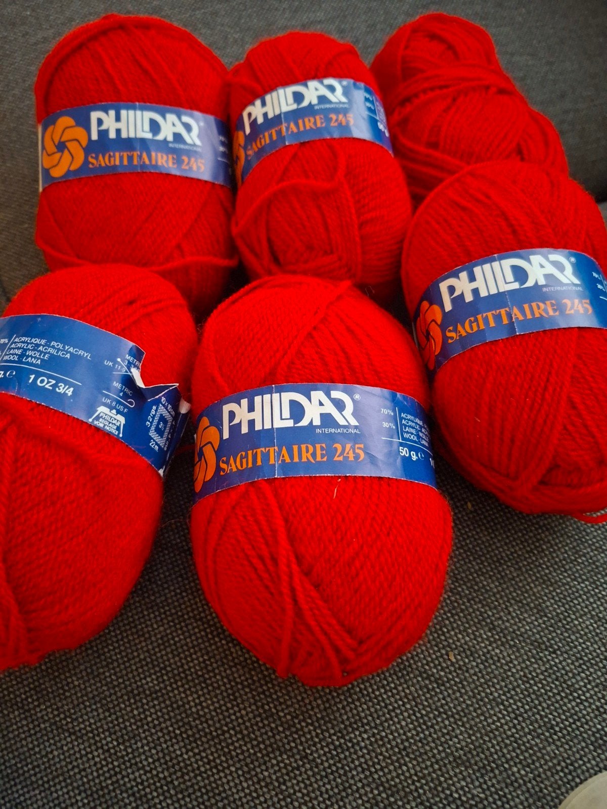Rode Phildar en  1 crylor nieuw, Ophalen of Verzenden, Gebruikt, Breien of Haken, Wol of Garen