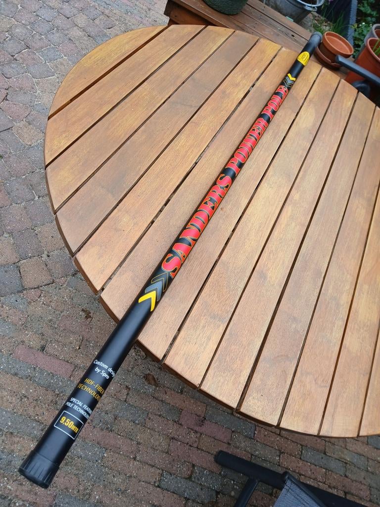 Sanders / Spro Vaste hengel oversteek 950 cm Top elastiek, Ophalen of Verzenden, Zo goed als nieuw, Vaste hengel