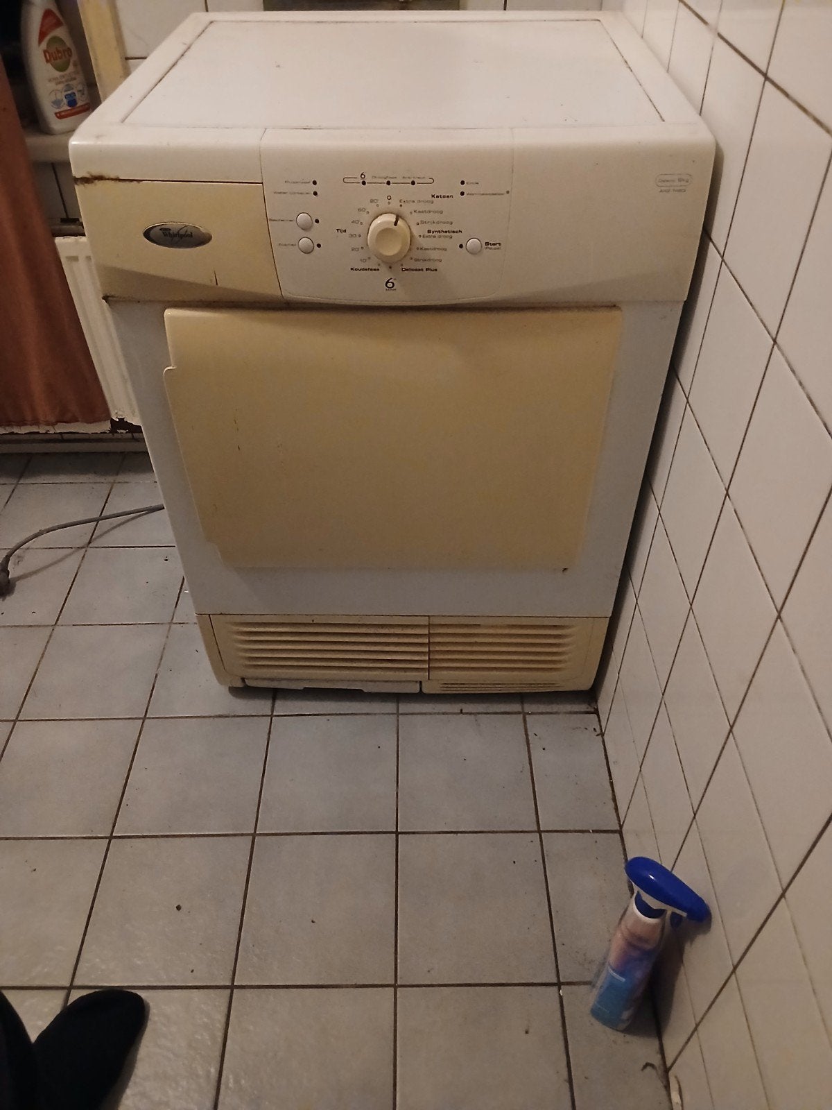 Defecte whirlpool wasdroger - Gebruikt, Ophalen, 6 tot 8 kg, Gebruikt, Anti-kreukfase