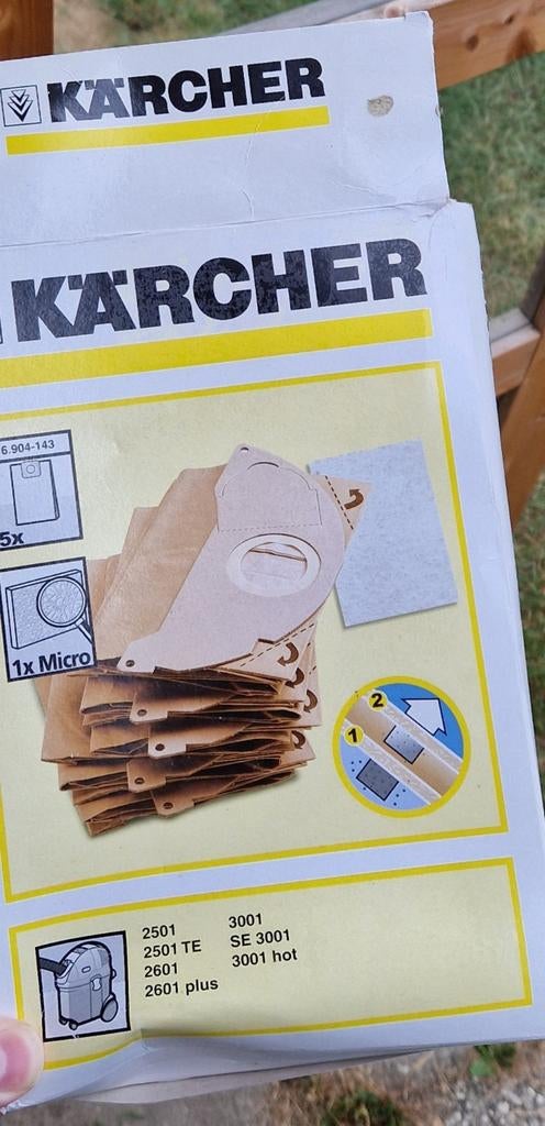 Kärcher Stofzuigerzakken - 3 stuks (6.904-143), Ophalen of Verzenden, Nieuw, Stofzak