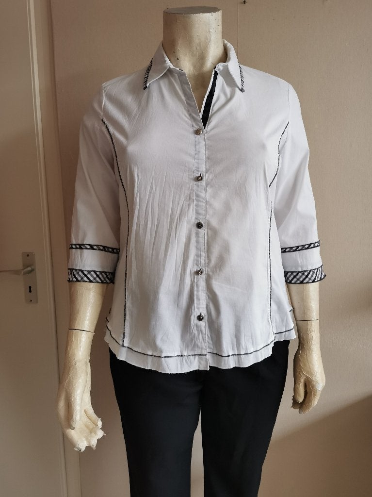 277... mooie witte blouse maat 44, Ophalen of Verzenden, Gedragen, Wit, Blouse of Tuniek