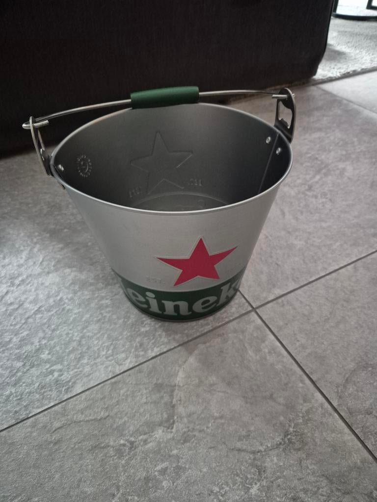 Nieuwe Heineken Bierkoeler / IJsemmer met Flesopeners, Ophalen of Verzenden, Nieuw, Overige typen, Heineken