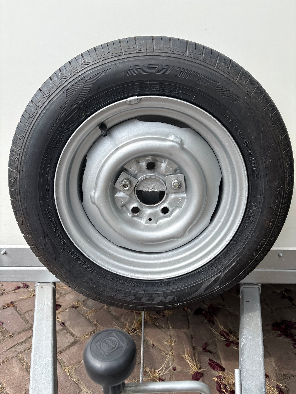 Compleet set 2x aanhangerwiel 185/65R14, Auto-onderdelen, Banden en Velgen, 13 inch, Banden en Velgen, Nieuw, All Season