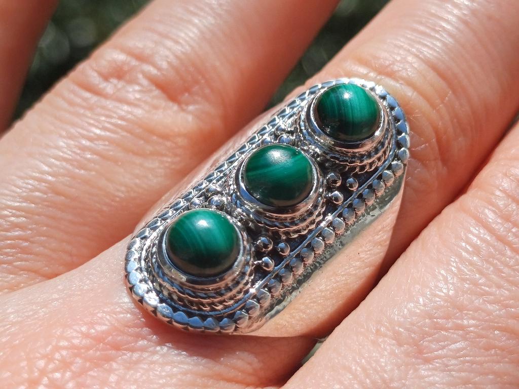 Vanoli 925 zilveren ring met malachiet maat 18, Vanoli, Amsterdam, Nieuw, Ophalen of Verzenden