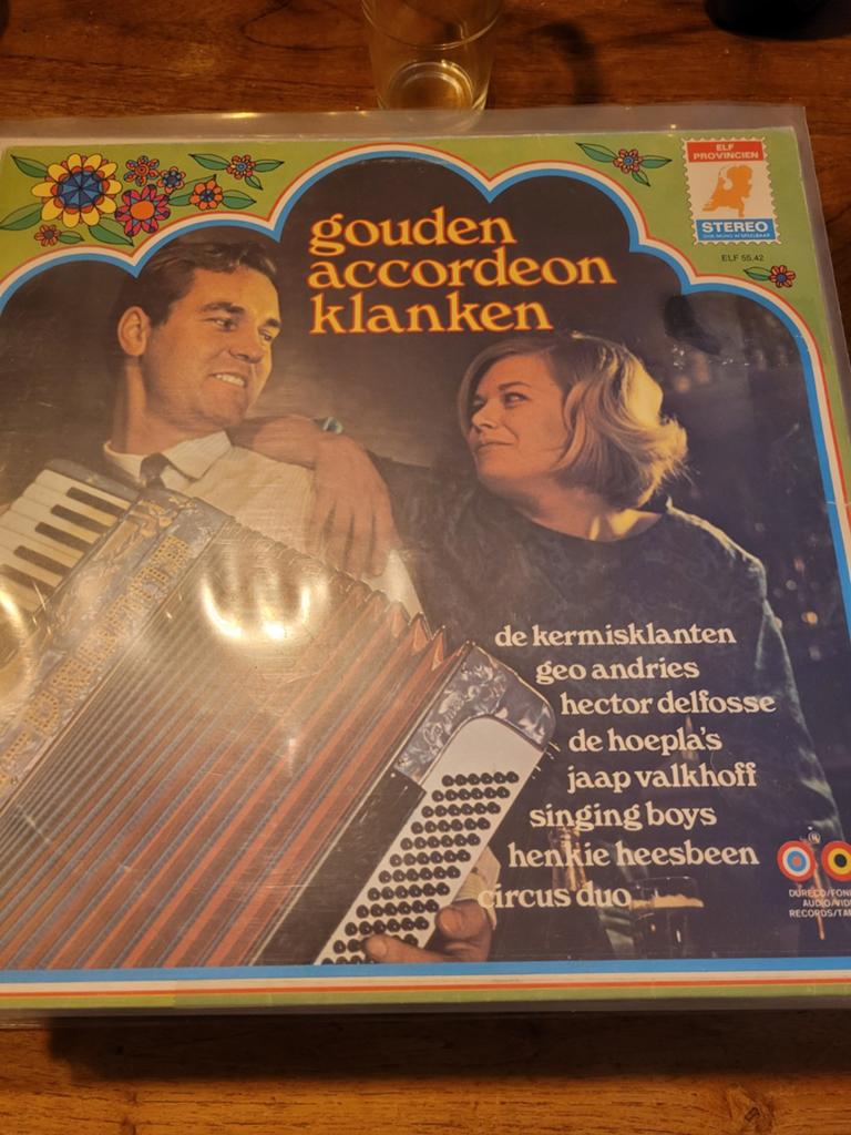Gouden Accordeonklanken LP - Diverse Artiesten, Gebruikt, Ophalen of Verzenden, 12 inch, Streekmuziek