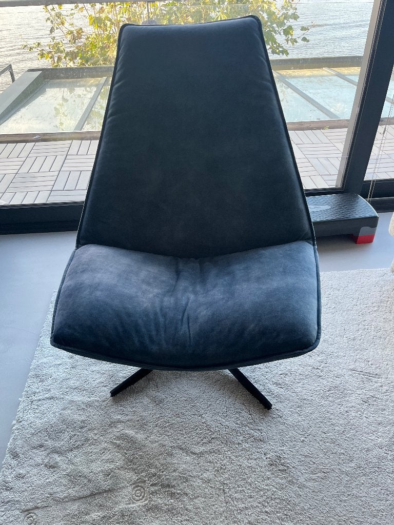 Draaifauteuil Whoon, Ophalen, Gebruikt, Blauw, Eén