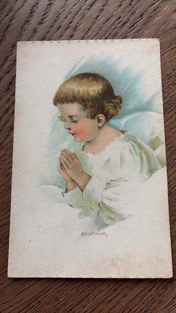 E. Frank. Biddend meisje., Ophalen of Verzenden, Ongelopen, Kinderen