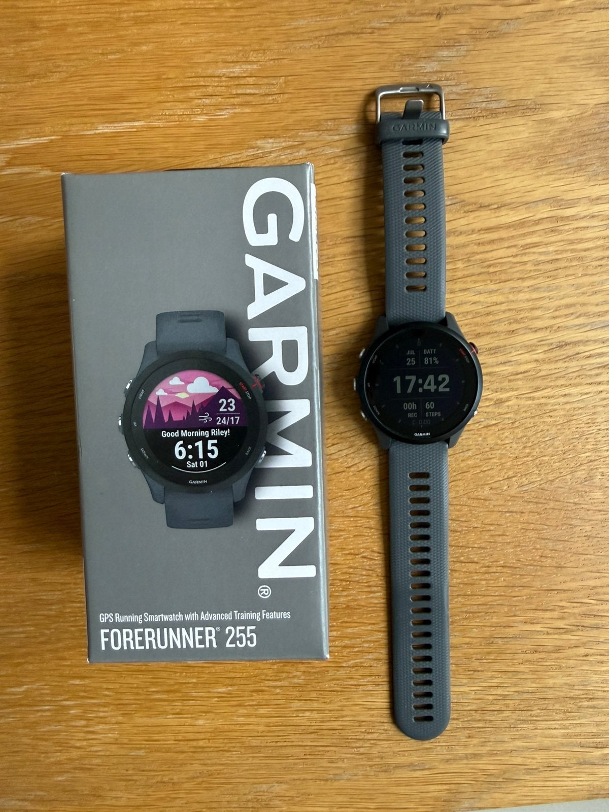 Garmin forerunner 255 46mm, Ophalen of Verzenden, Zo goed als nieuw, Zwart