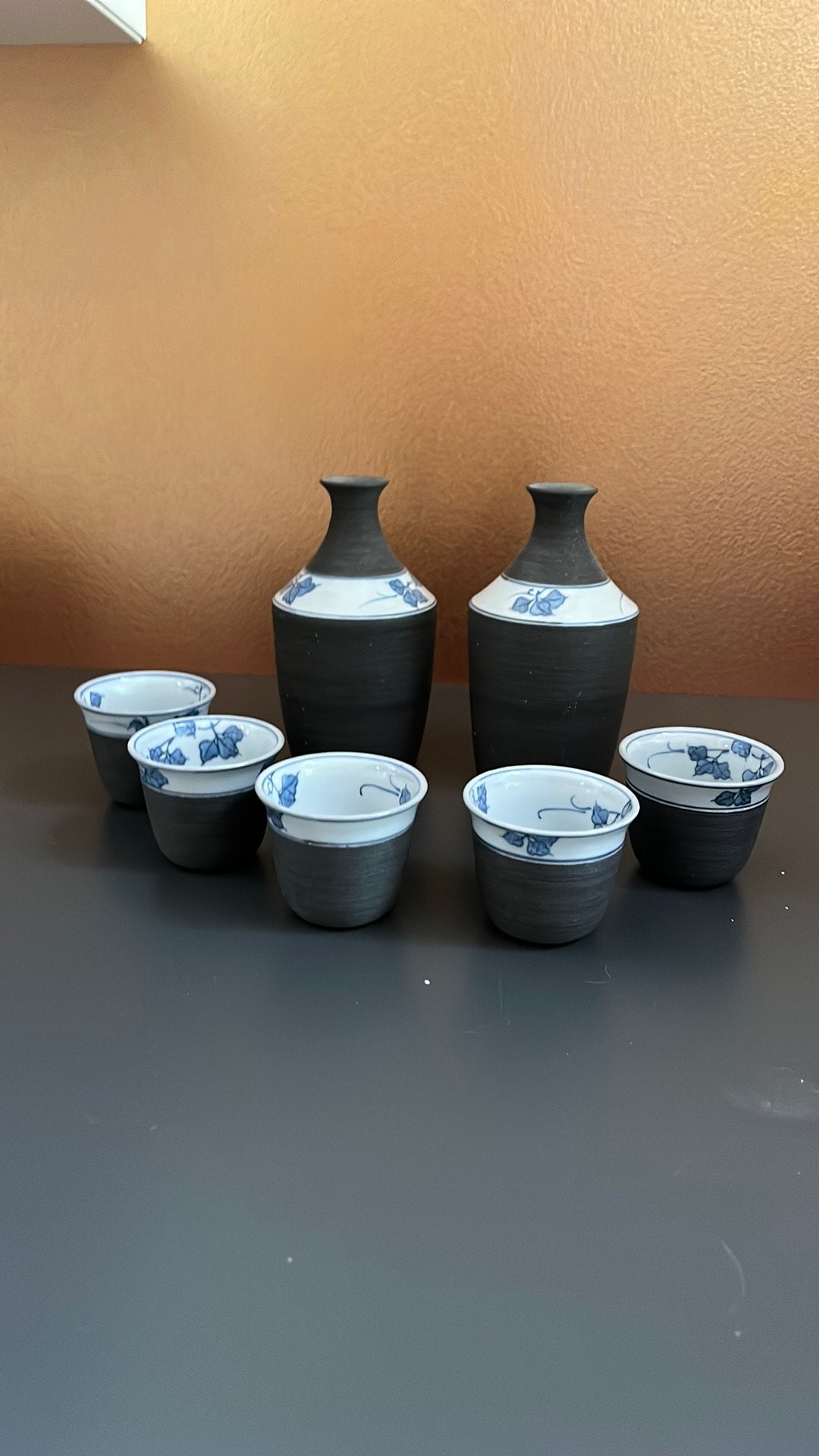 Japanse Sake Set - 2 flessen en 5 kopjes, Ophalen of Verzenden