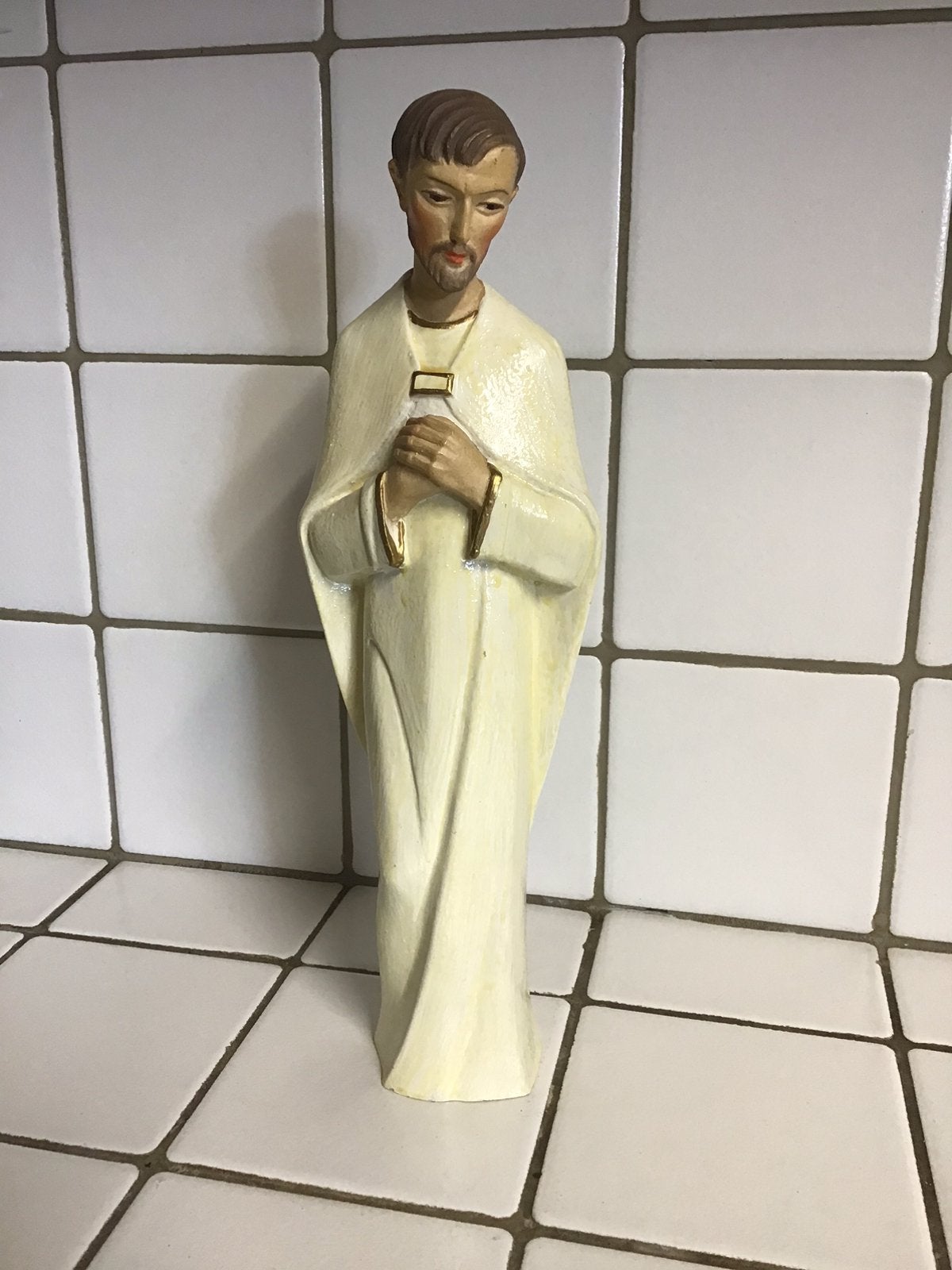 Vintage gipsen beeld heilige Sint Jozef, Ophalen of Verzenden