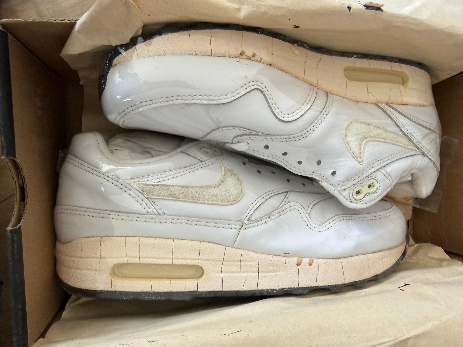 NIKE AIR MAX 1 LEATHER SC All white/43, Wit, Nieuw, Ophalen of Verzenden, Sneakers of Gympen