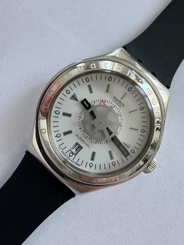 Zeldzame Swatch Irony Automatic "Spinnin" (YAS401), Sieraden, Tassen en Uiterlijk, Horloges | Heren, Overige materialen, Polshorloge