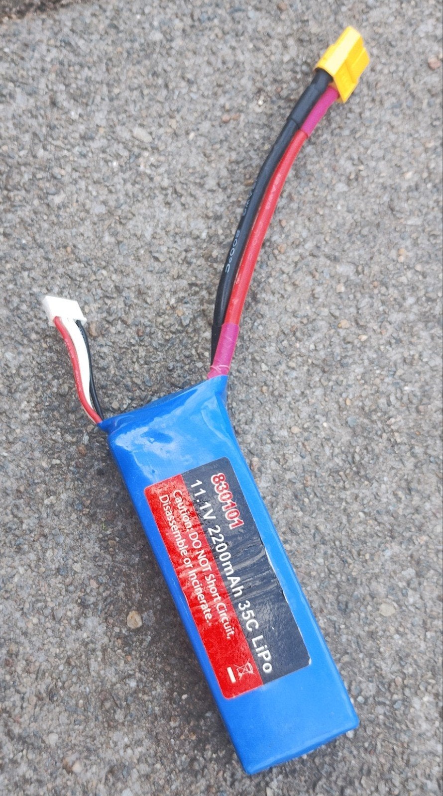 LiPo Batterij 11.1V 2200mAh 35C voor RC Voertuigen, Elektro, Verzenden, Zo goed als nieuw, Onderdeel