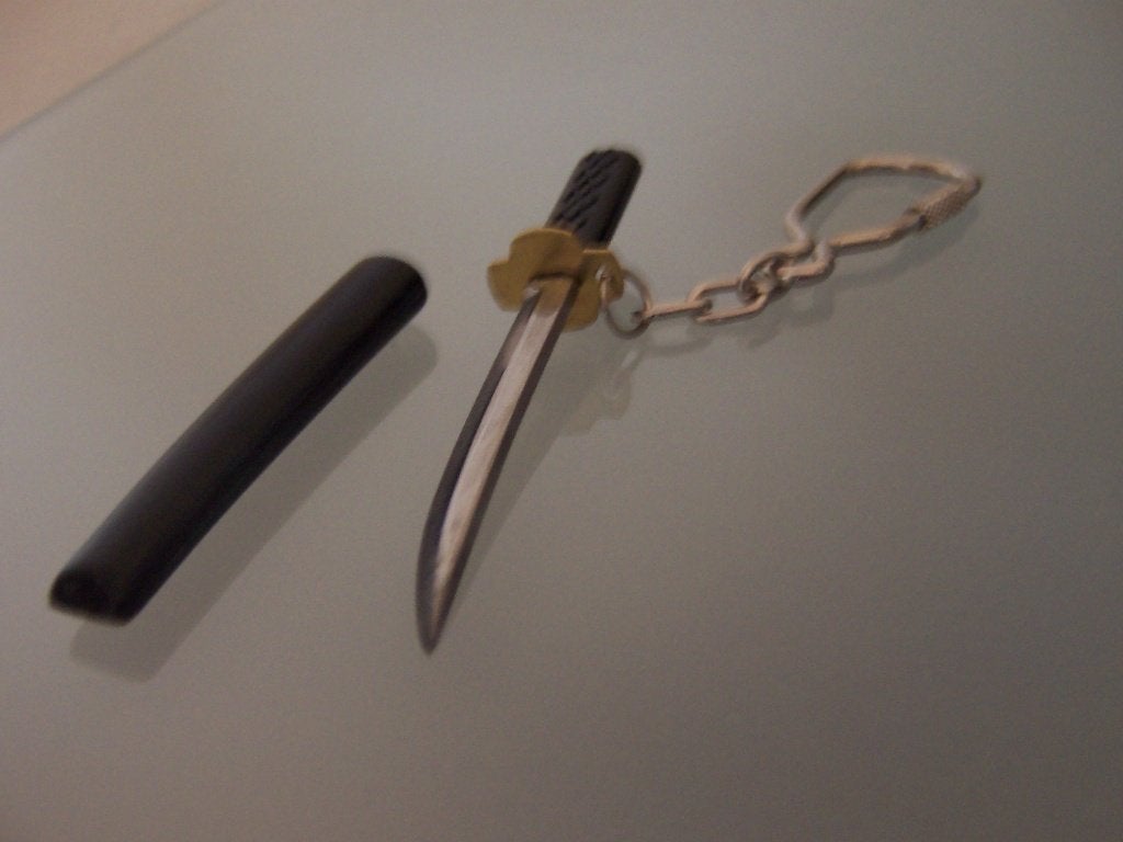 mini katana / zwaard sleutelhanger (kyokushin aikido kendo), Maat XS of kleiner, Ophalen of Verzenden, Nieuw, Overige