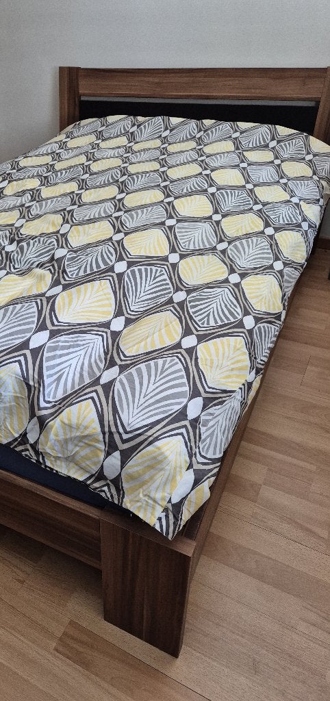 2-persoons bed, Huis en Inrichting, Slaapkamer | Bedden, Ophalen, Bruin, Tweepersoons, 140 cm