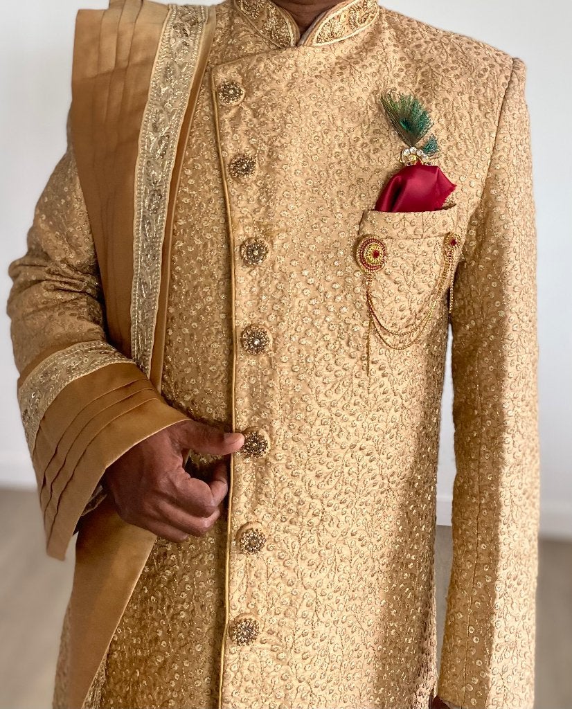 Indian clothes, Kleding | Heren, Ophalen of Verzenden, Zo goed als nieuw, Wit, Ivoor of Crème, Trouwpak
