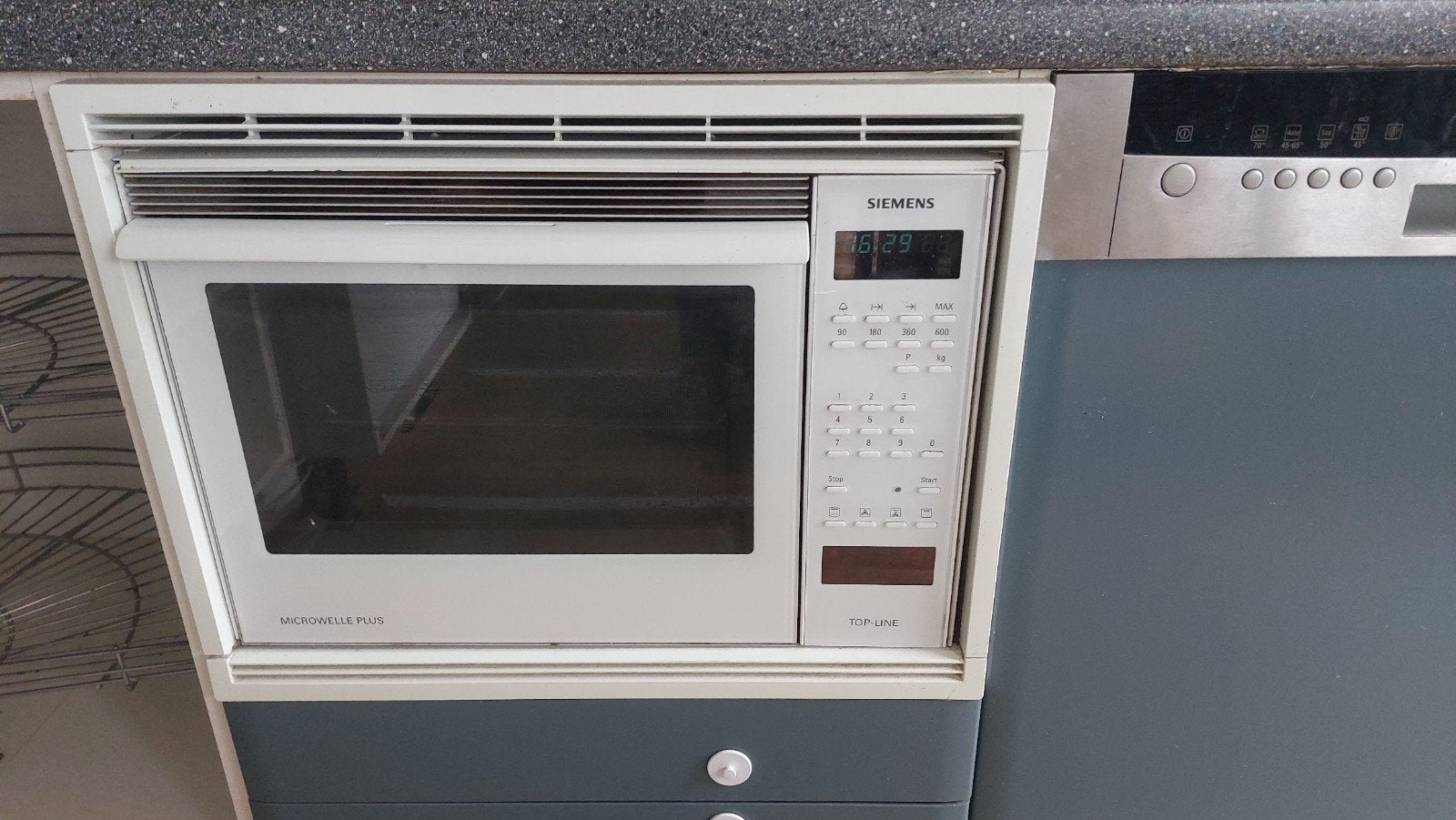 Siemens Combimagnetron met Ovenfunctie - 59x45cm, Witgoed en Apparatuur, Magnetrons, Ophalen, Combimagnetron, Gebruikt, Inbouw