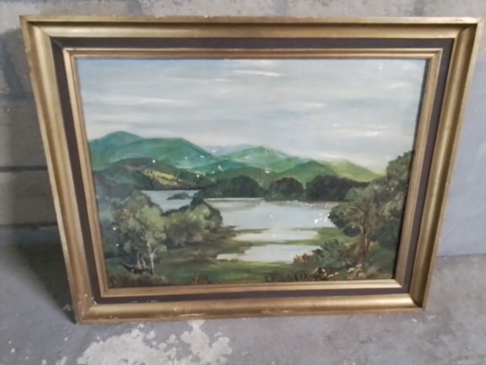 Oude schilderij kijk foto, Doek, Ophalen of Verzenden, Olieverf, Klassiek